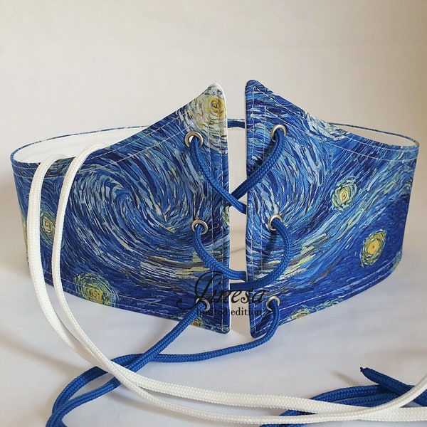 Ceinture corset bleue, corset Ren faire pour la renaissance, vacances, cosplay, cadeau pour elle.