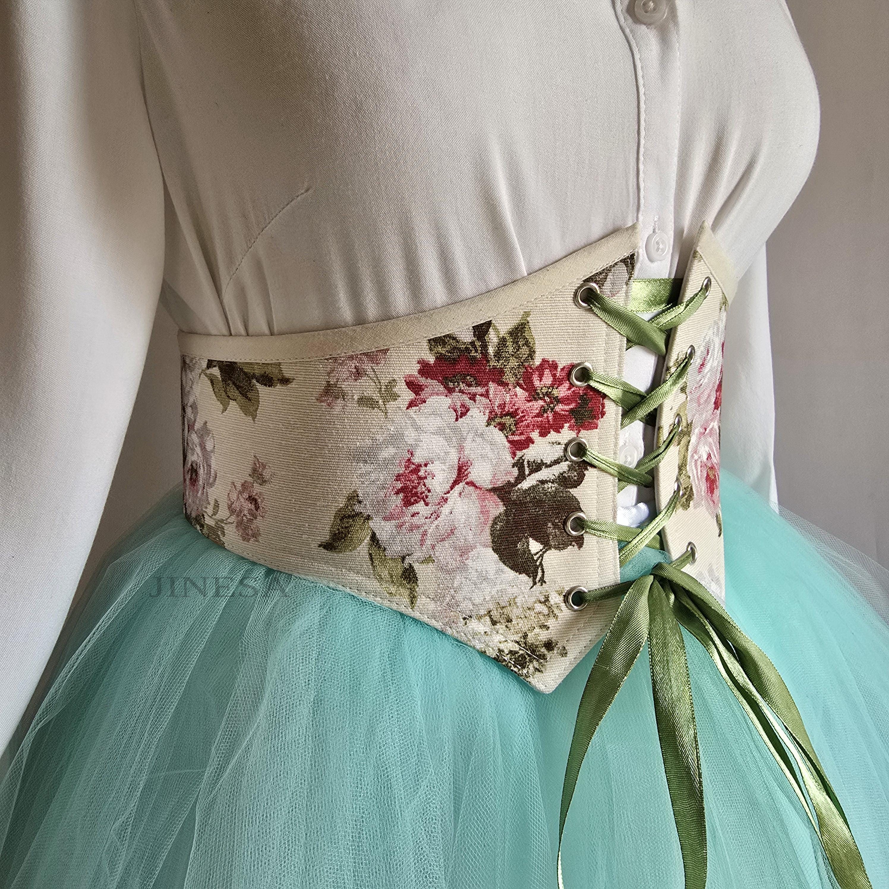 The Ritz Collection Vintage Floral Tapestry Leather Belt M Victorian Cottagecore Western Blooms Leather Belt - Brown Floral – Natural Life main image 3