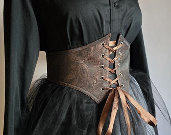 Brown Corset Belt Women Renaissance Pirate Costume