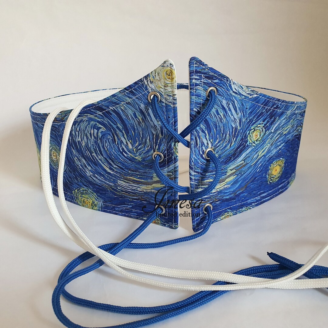 Waist Blue Corset Belt, Ren Faire Corset Gift for Her. Etsy