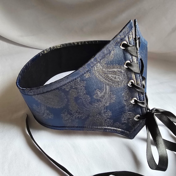navy corset belt