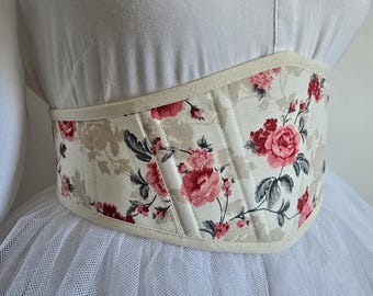 Floral Corset Belt – Underbust Waist Cincher