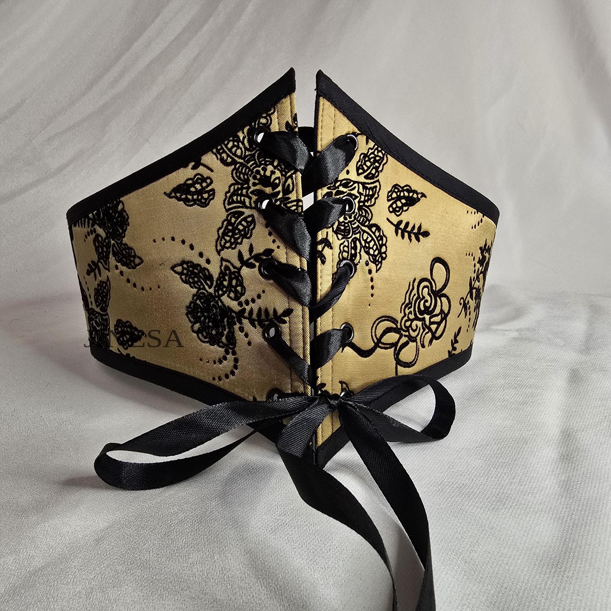 Gold Underbust Corset Belt Inspired By The Painting of Klimt “Adele” Gold Waspie - Etsy main image 4