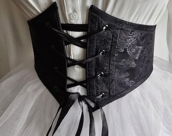 Renaissance Underbust Corset Belt – Gothic & Western Style, Multiple Colors Available, Size S-XL Custom