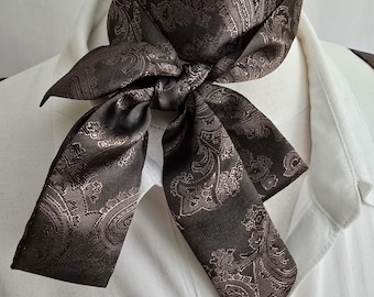 Western Paisley Satin Skinny Ribbon, Boho Cowgirl Bandana Choker, Festival Accessory