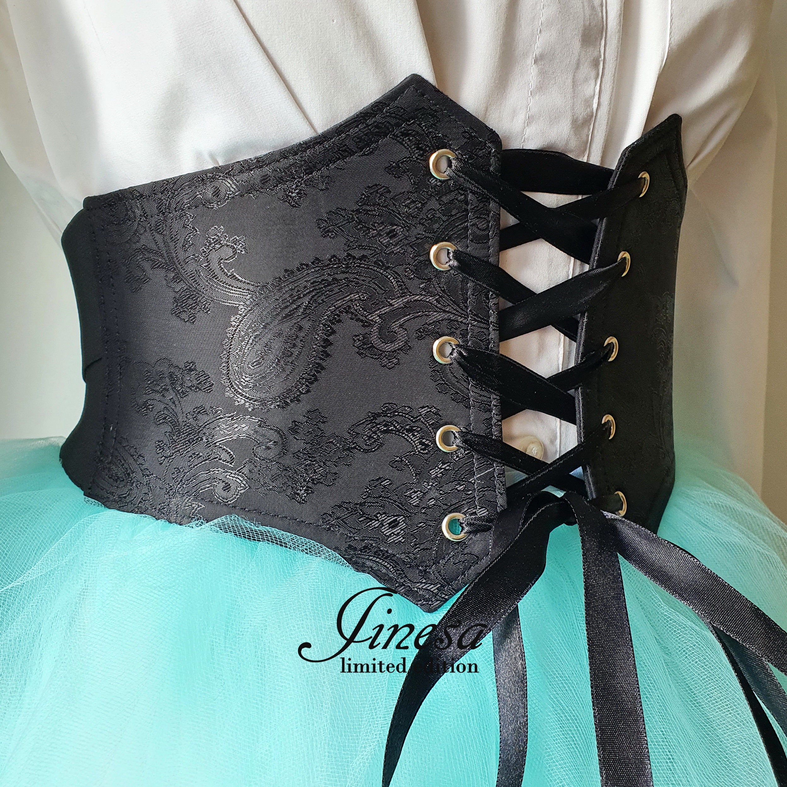 Under Bust Corset Belt Inspired by Klimt the Kiss Handmade for