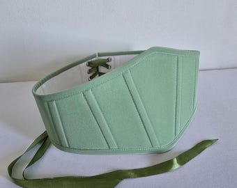 Olive Underbust Corset: Waist Cincher Satin For Bridal & Everyday Wear