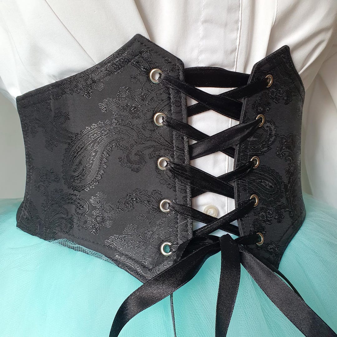 Elegant Black Elastic Corset Belt: Pirate Cosplay  display picture 3