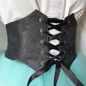 Corset de pirate élégant, design élastique noir polyvalent pour mariage, cosplay et plus, cadeau grande taille pour elle