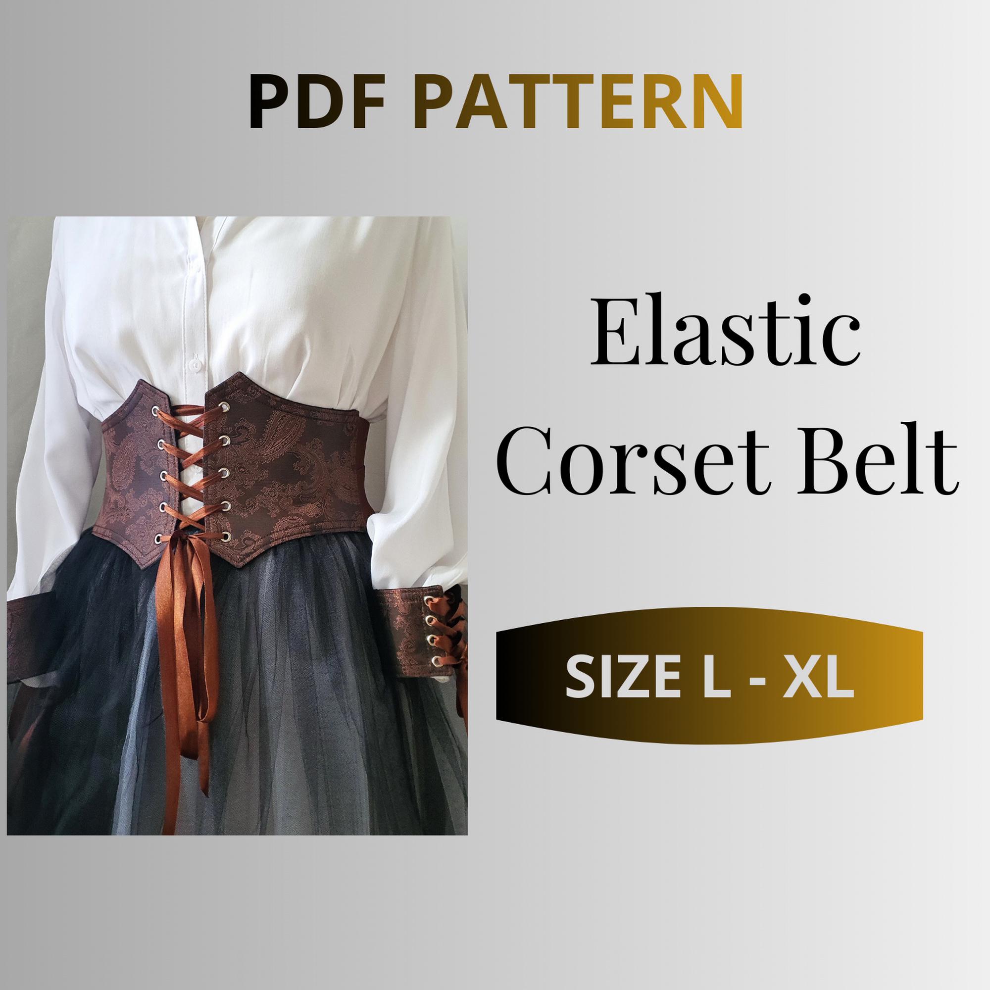 Elastic Linen Corset Waist Statement Belt Embroidered Linen Corset Belt - Etsy main image 2