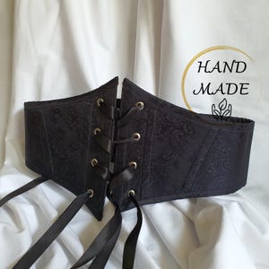 Cintura corsetto rinascimentale Corsetto western nero sottoseno, corsetto gotico Regalo per lei.