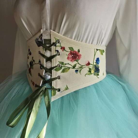 Underbust Corset Belt Floral – Renaissance & Cottagecore  display picture 1