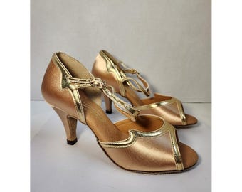 Zapatos de baile latino de salón "Peta" de Freed of London, nuevos, de stock antiguo, talla 5.5-6.
