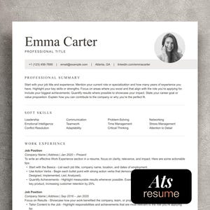 ATS CV-mall: Professionell CV-design för Word, Pages, Canva