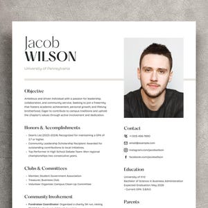 Plantilla de currículum de fraternidad (Canva y Pages), Reclutamiento de fraternidades, Diseño de currículum, Currículum de hermandad con carta de presentación