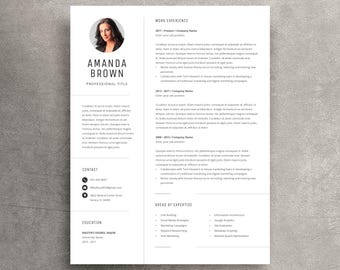 Modèle de CV minimaliste pour Word, lettre de motivation (DOCX)
