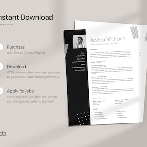 Hairstylist Resume Template Word, Makeup Resume with Photo, Beauty CV template, Professional Resume, Creative & Modern design, Actor Resume