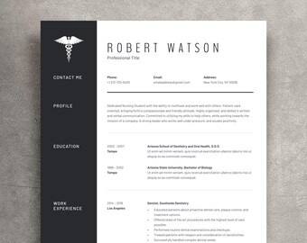 Szablon CV medycznego, nowoczesny projekt CV (DOCx)