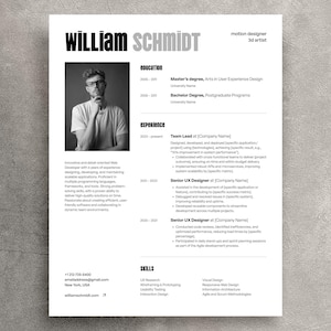 Professional Resume Template: Modern CV Design for Canva & Mac Pages