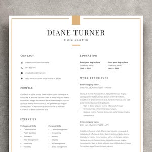 Minimalist Resume Template for Word, Professional Resume Template, Modern Resume, CV Template Word, Creative Resume with Cover Letter