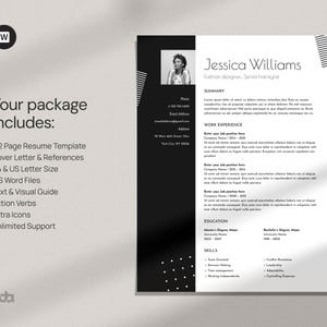 Hairstylist Resume Template Word, Makeup Resume with Photo, Beauty CV template, Professional Resume, Creative & Modern design, Actor Resume