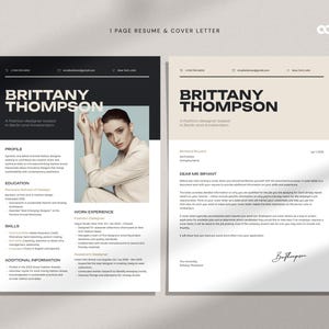 Modern & Creative Resume Template for Actor, Hairstylist, Artist or Designer, Canva Editable CV with Portfolio and Cover Letter, Mac Pages