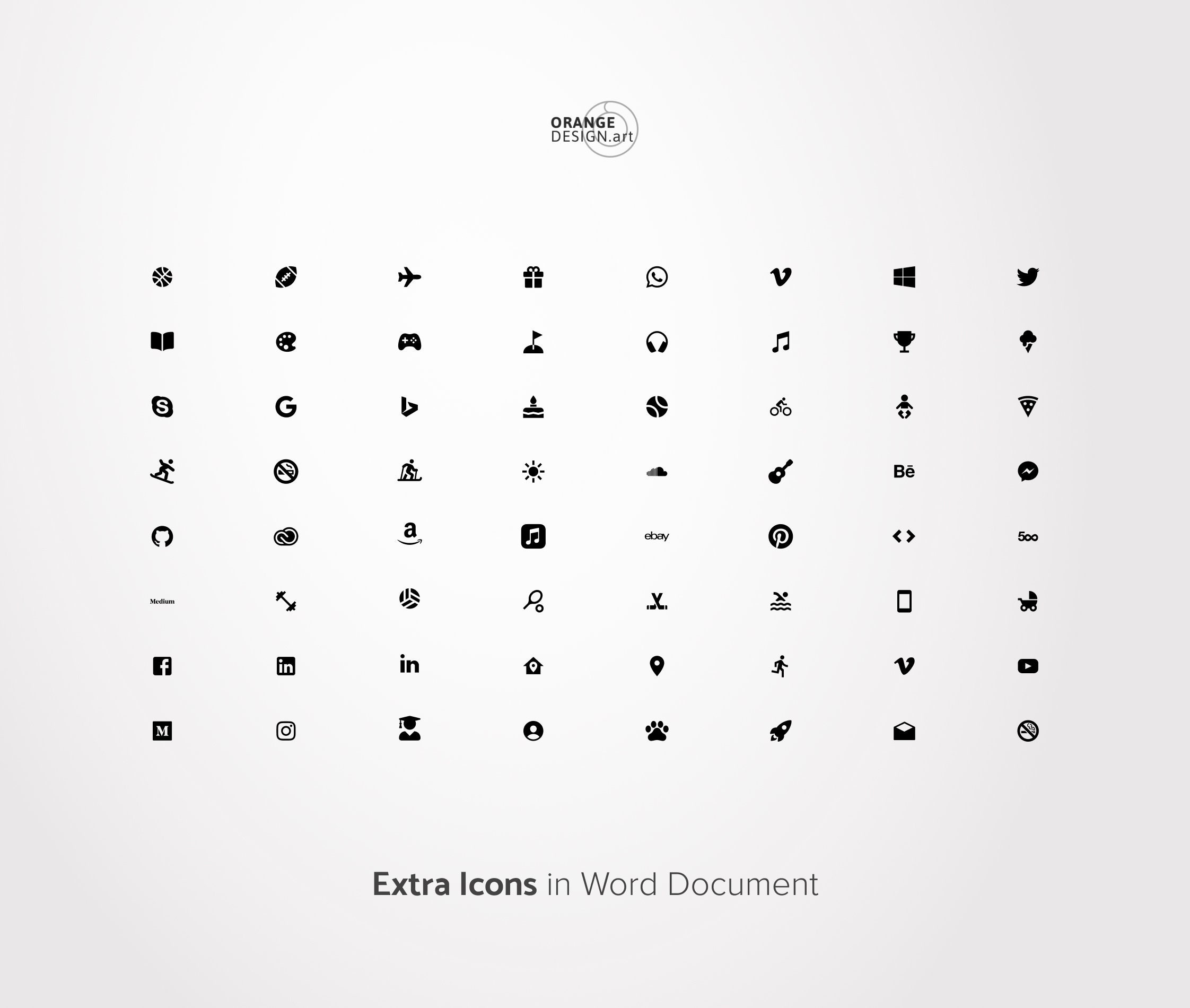 Modern Resume Template for Word, Black & White CV Template, Creative