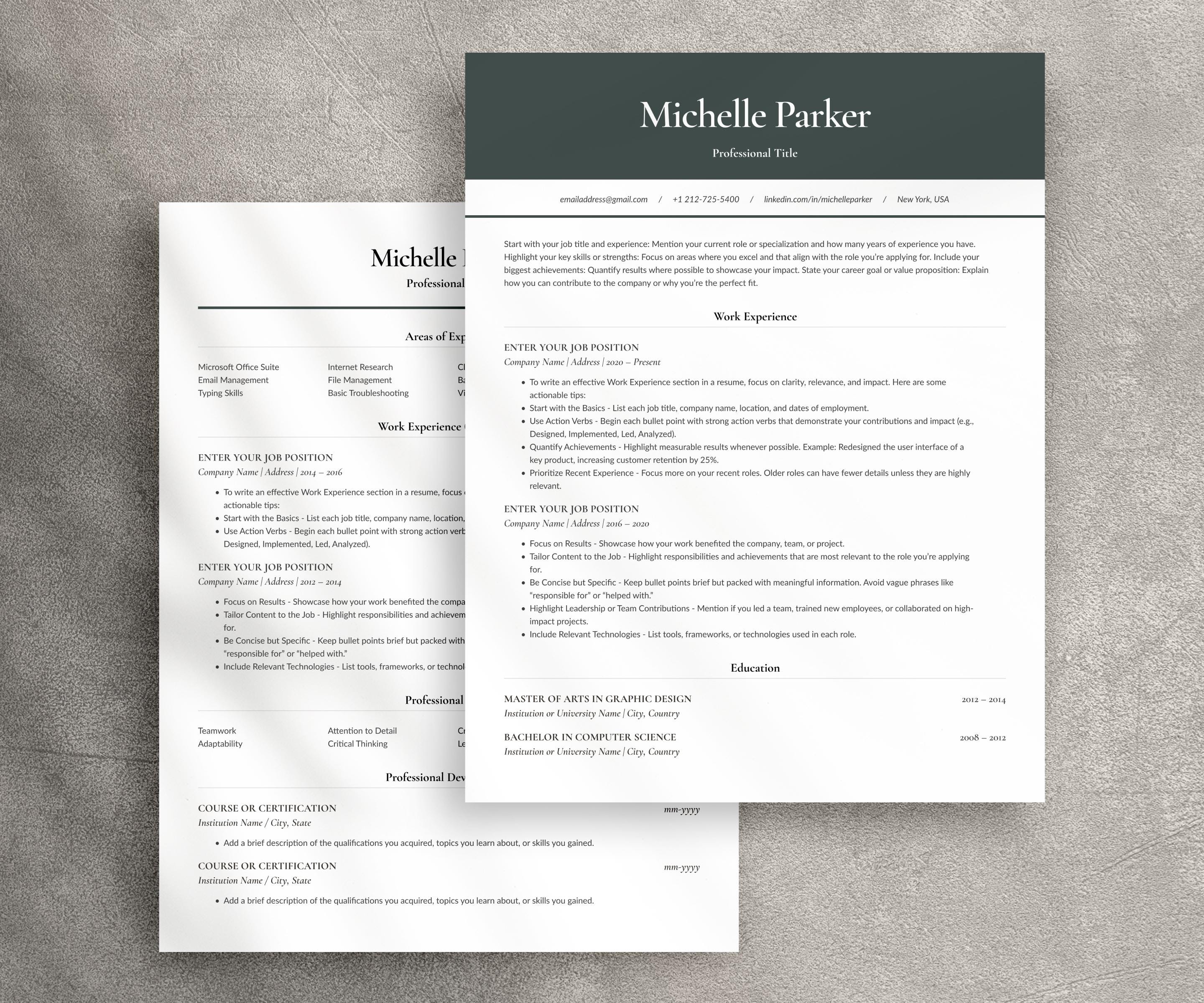 Modern ATS Resume Template for Word, Pages & Canva, ATS Friendly Resume Templates, Single Column CV Template, Medical Assistant Resume