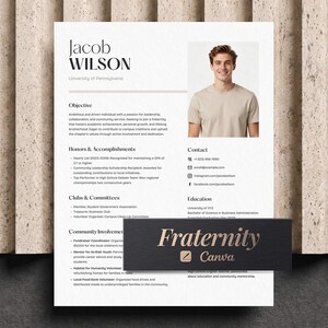 Mall för CV för studentförening: Canva & Pages, personligt brev