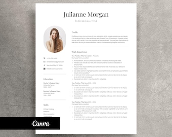 Modern beauty-cvsjabloon, professioneel cv (canva)