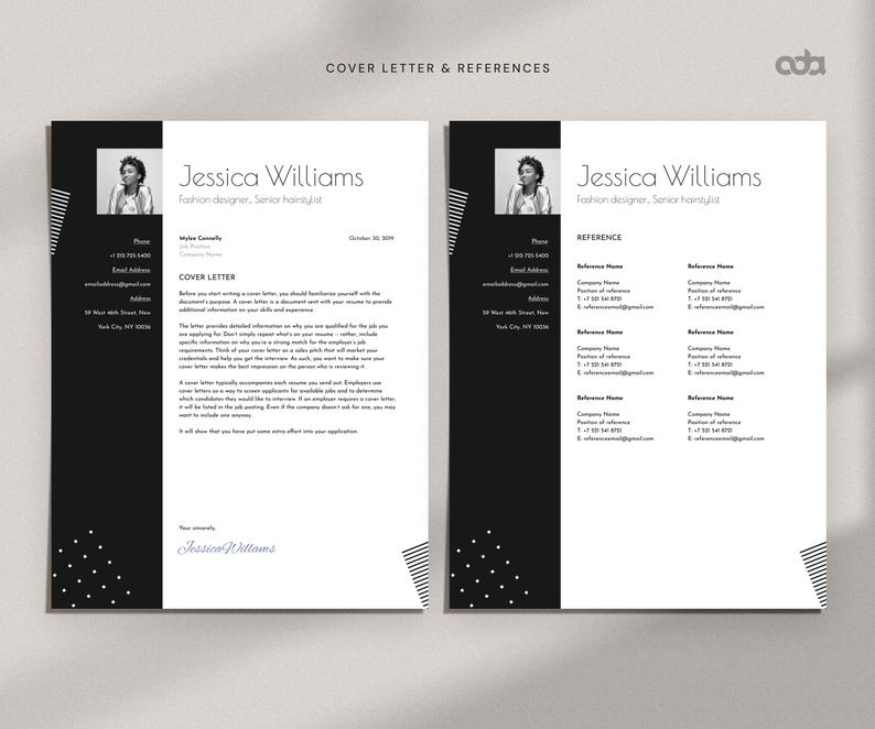 Hairstylist Resume Template Word, Makeup Resume with Photo, Beauty CV template, Professional Resume, Creative & Modern design, Actor Resume