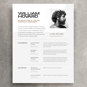 Modern Resume Template for Word & Canva | Designer CV