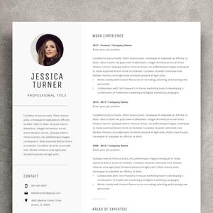 Creative Resume Template with Photo | Nurse CV Template, Hospitality | Professional and Modern Resume Template Word | Assistant Resume