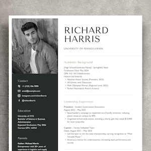 Plantillas de currículum para fraternidades y Canva, reclutamiento de fraternidades, currículum de estudiantes, currículum de hermano griego y hermandad con carta de presentación