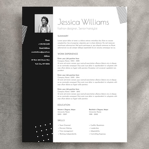 Modern Resume Template, Beauty, Hairstylist, Actor CV (Microsoft Word)