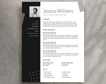 Modern Resume Template, Beauty, Hairstylist, Actor CV (Microsoft Word)