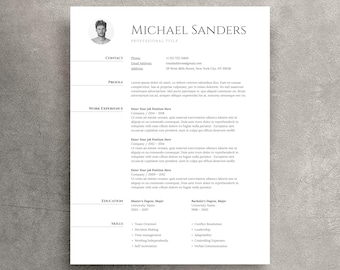 Minimalistische cv-sjabloon, professioneel cv-ontwerp (DOCx)