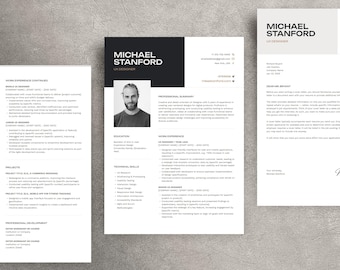 Plantilla de currículum de diseñador moderno: Puestos de TI y tecnología (Canva)