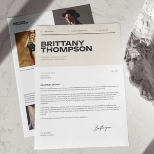 Modern & Creative Resume Template for Actor, Hairstylist, Artist or Designer, Canva Editable CV with Portfolio and Cover Letter, Mac Pages