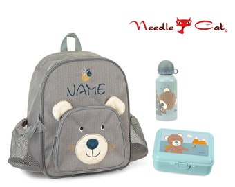 Sterntaler Children's Backpack Bear Ben SET embroidered with name•Backpack Kindergarten personalized•Kita Backpack•Gift for birth•NeedleCat