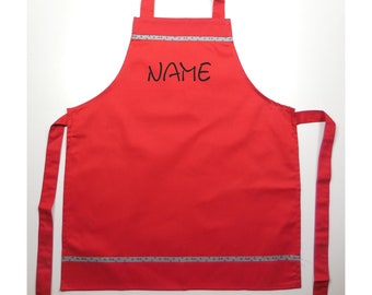 Children's apron embroidered with name•Craft apron•Painting coat•Apron for kids•Gift for school bag•NeedleCat Embroidery studio