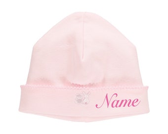 Emile et Rose Babymütze  Gr. 56 mit Namen bestickt•Geschenk zur Geburt•Baby-Beanie•Taufbekleidung•NeedleCat Stickatelier