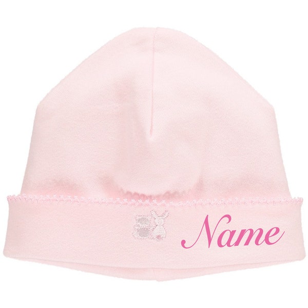 Emile et Rose Babymütze  Gr. 62 mit Namen bestickt•Geschenk zur Geburt•Baby-Beanie•Taufbekleidung•NeedleCat Stickatelier