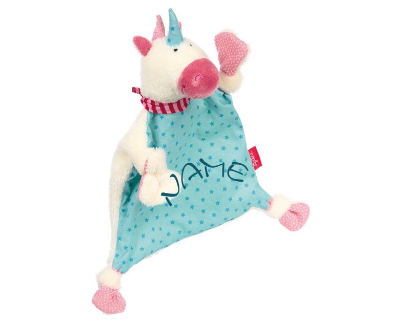 Baby Schmusetuch Hase mit Namen bestickt Kuscheltuch Schnuffeltuch Taufe Geburt