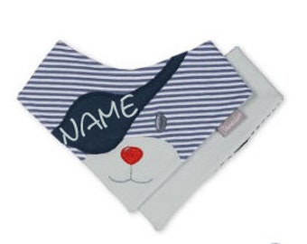 Sterntaler Dreieckstuch Pirat Streifen mit Namen bestickt•Geschenk zur Geburt•Babyparty•Geschenk zur Taufe•NeedleCat Stickatelier