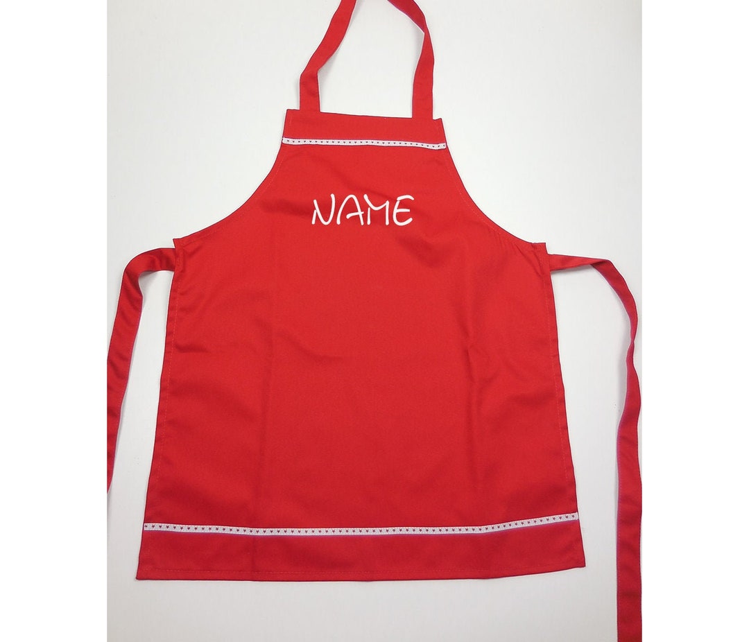 Children's Apron With Name Embroideredcraft Etsy