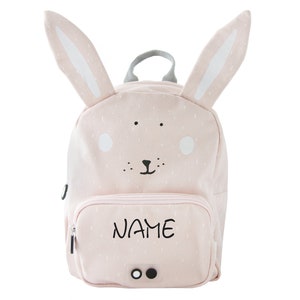 Backpack kindergarten embroidered with nametrixie backpack lion elephant & coKita backpack with namebackpack personalizedNeedleCat Hase mit Name