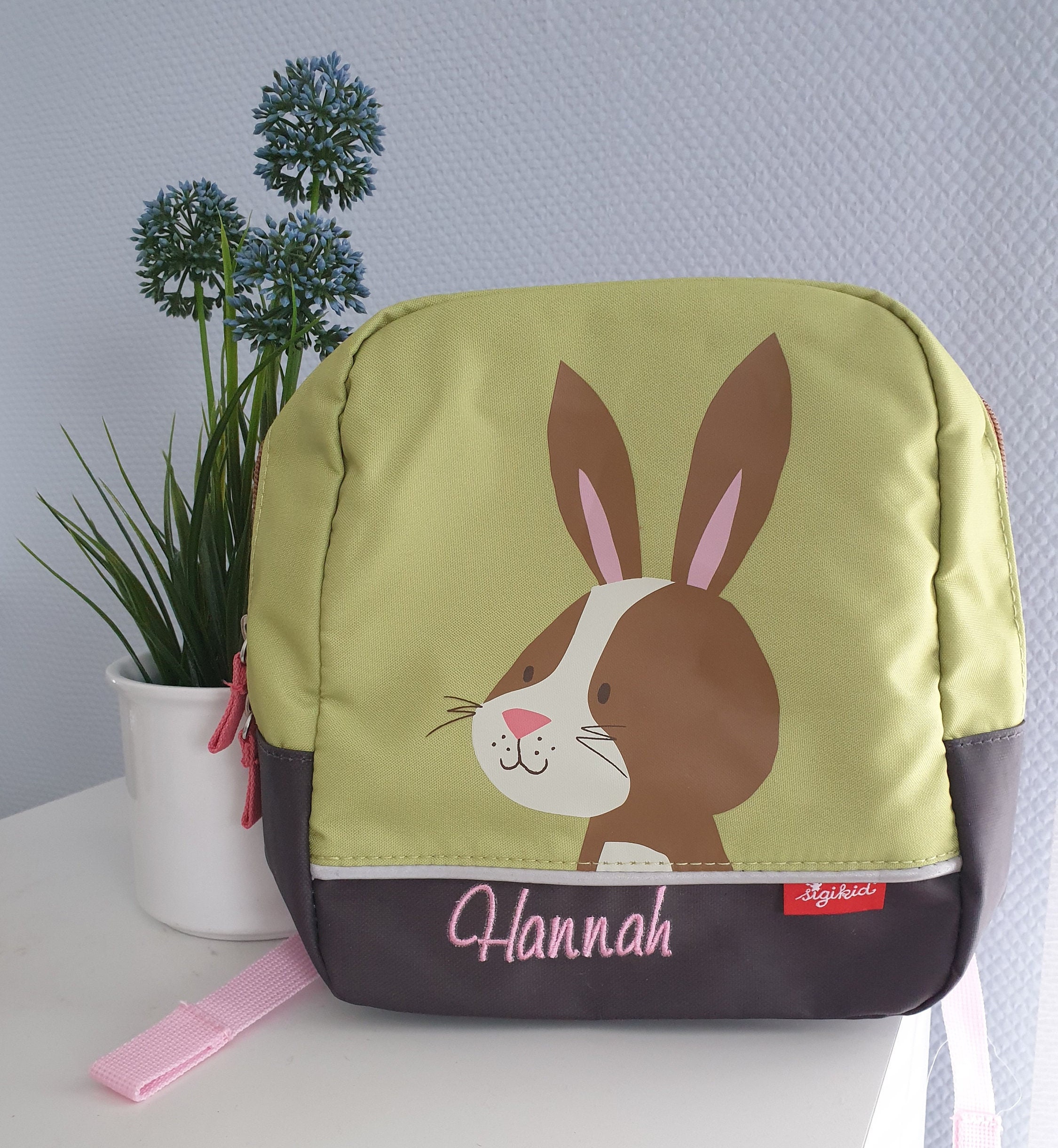 Rucksack Löwe KitaGeschenk für besticktRucksack GeburtErster RucksackNeedleCat Name Forest zur Sigikid KindergartenRucksack & Co. mit