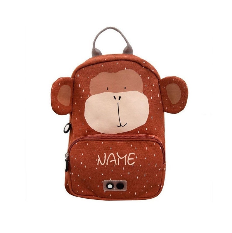 Backpack kindergarten embroidered with nametrixie backpack lion elephant & coKita backpack with namebackpack personalizedNeedleCat Monkey mit Name