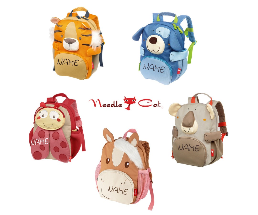 Sigikid Children's Backpack Dog/pony/tiger/koala Embroidered With  Name•kindergarten Backpack•backpack for Daycare•backpack With Name